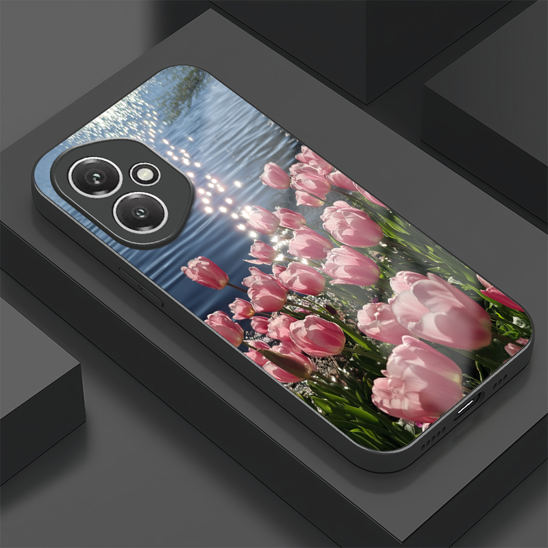 Phone Cases Honor - Floral Tulip Pattern Phone Case For