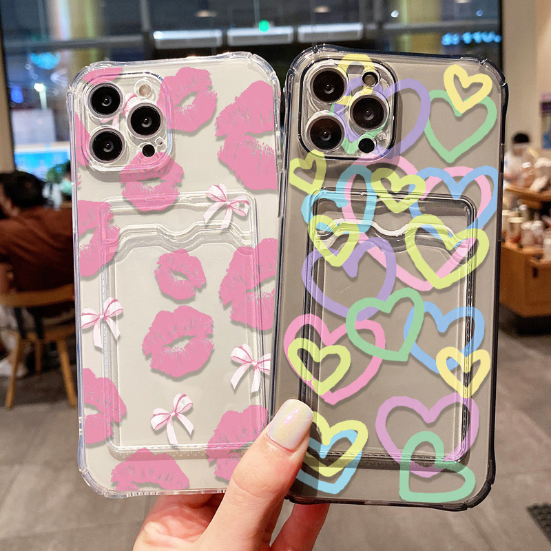 Phone Cases Holder - Sexy Lip Transparent Phone Case For