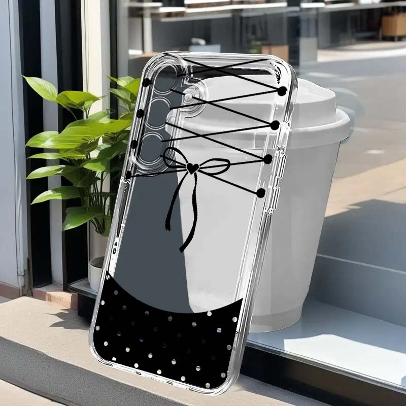 Phone Cases For Samsung A14 - Black bow pattern design Phone Case