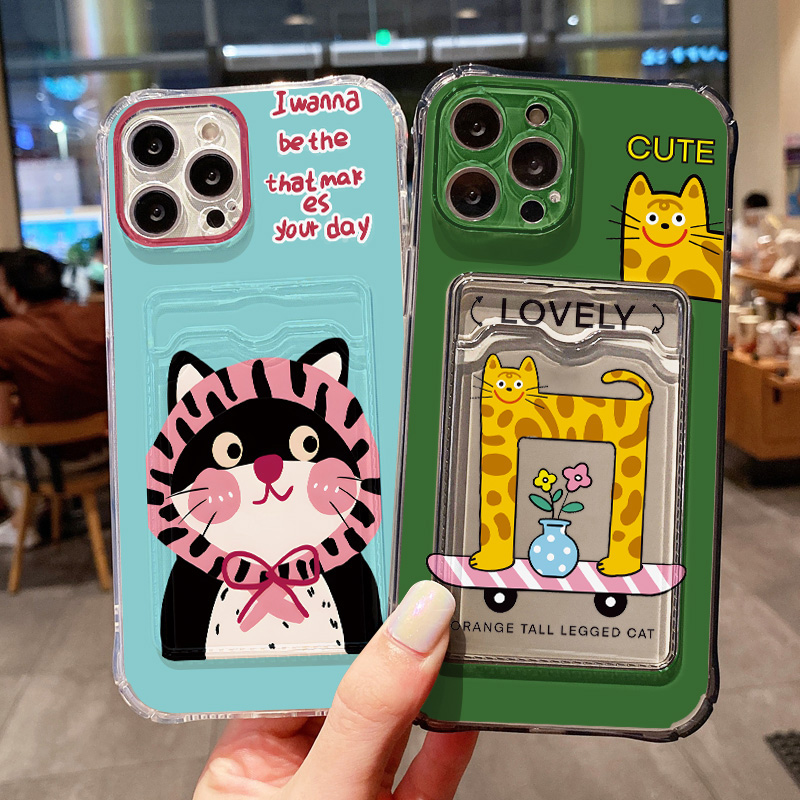 Phone Cases Holder - Cute Cartoon Cat Phone Case For