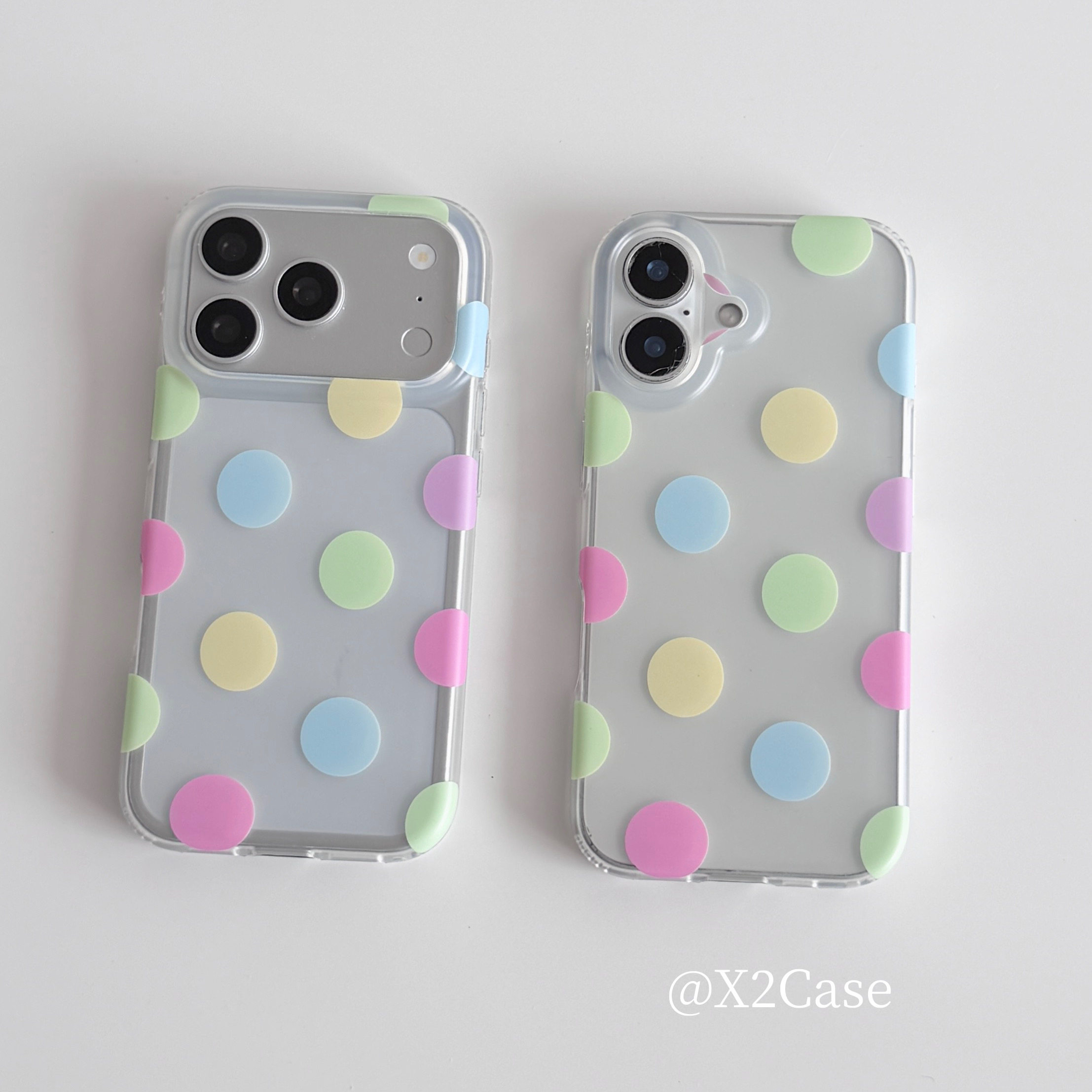 Phone Cases Iphone 14 - Korea Ins Colorful Polka Dots Matte