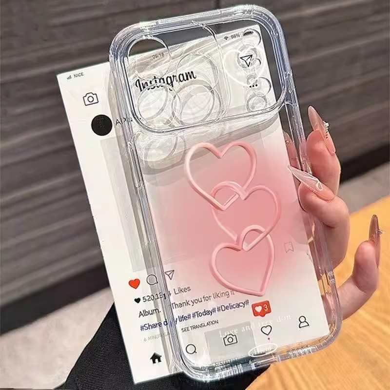 Phone Cases Pink - Hand-Painted Pink Heart Soft Phone Case
