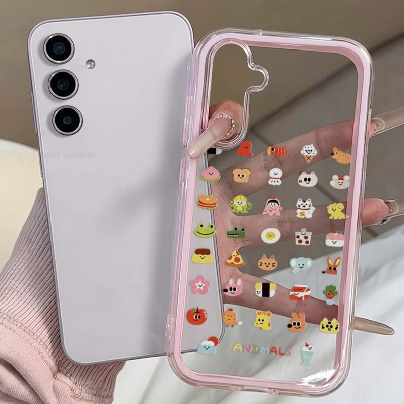 Phone Cases Pink - Cute Cat Dog TPU Clear Pink