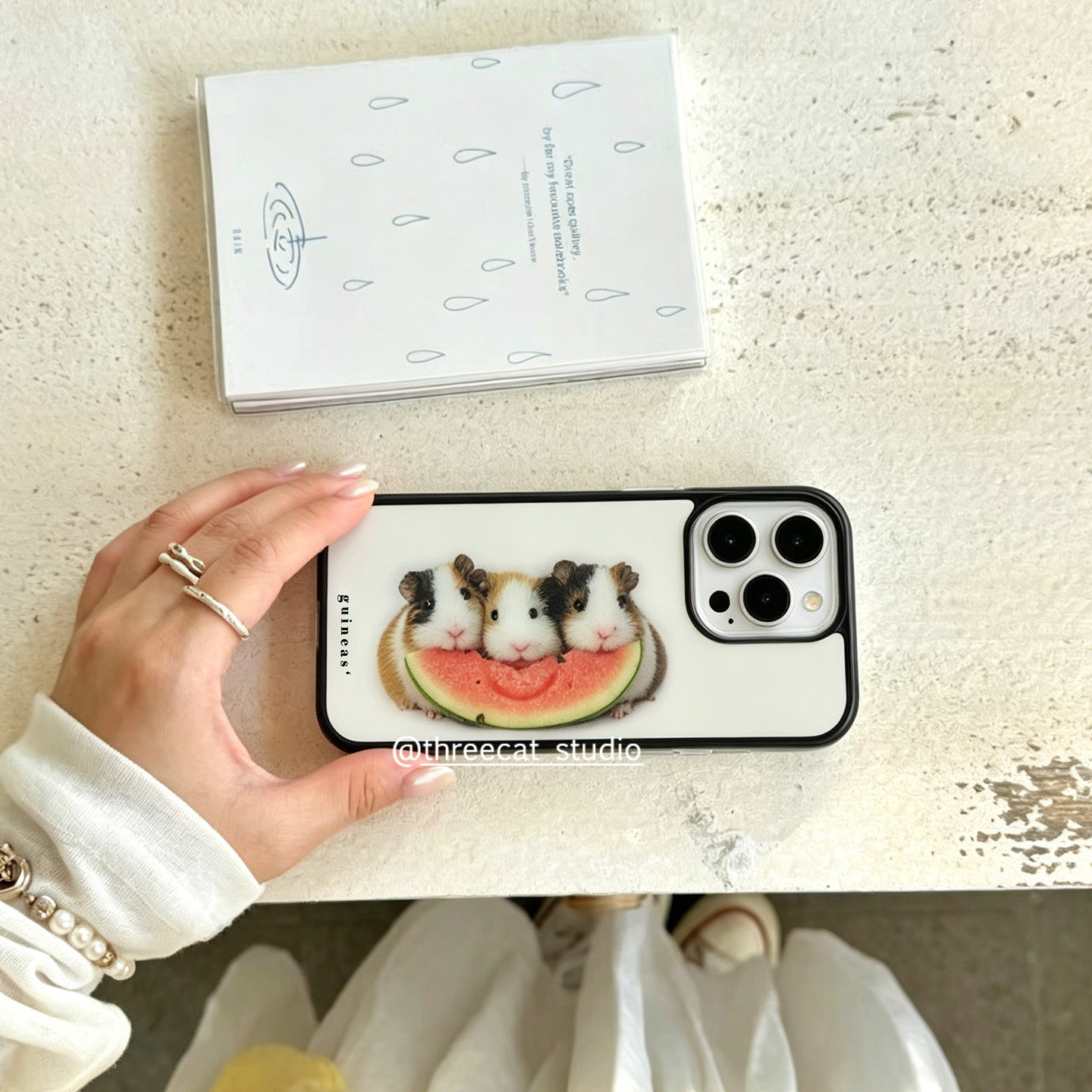 Korean Ins Guinea Pig Eat Wate - Phone Cases Korea ulasan dan harga