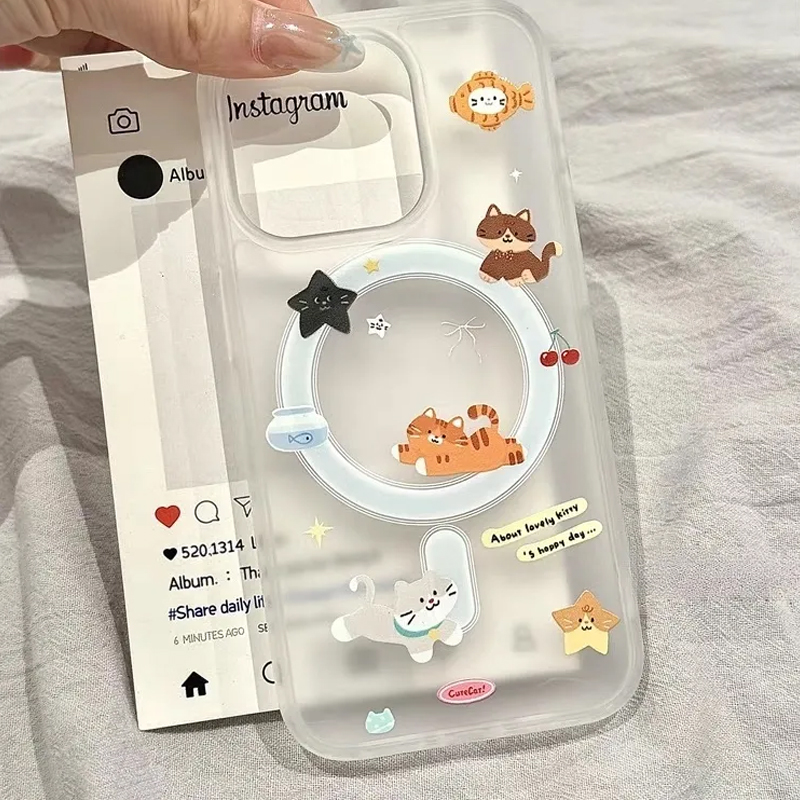 Simple Cartoon Funny Cute Cat  - Phone Cases Funny ulasan dan harga