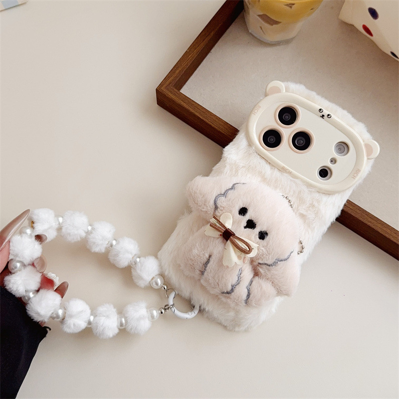 3D Cartoon Bowknot Puppy Warm  - Phone Cases Iphone 14 ulasan dan harga
