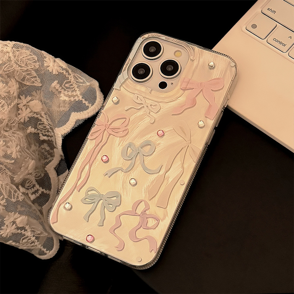 Korean Colorful Bowknot Diamon - Phone Cases Korea ulasan dan harga