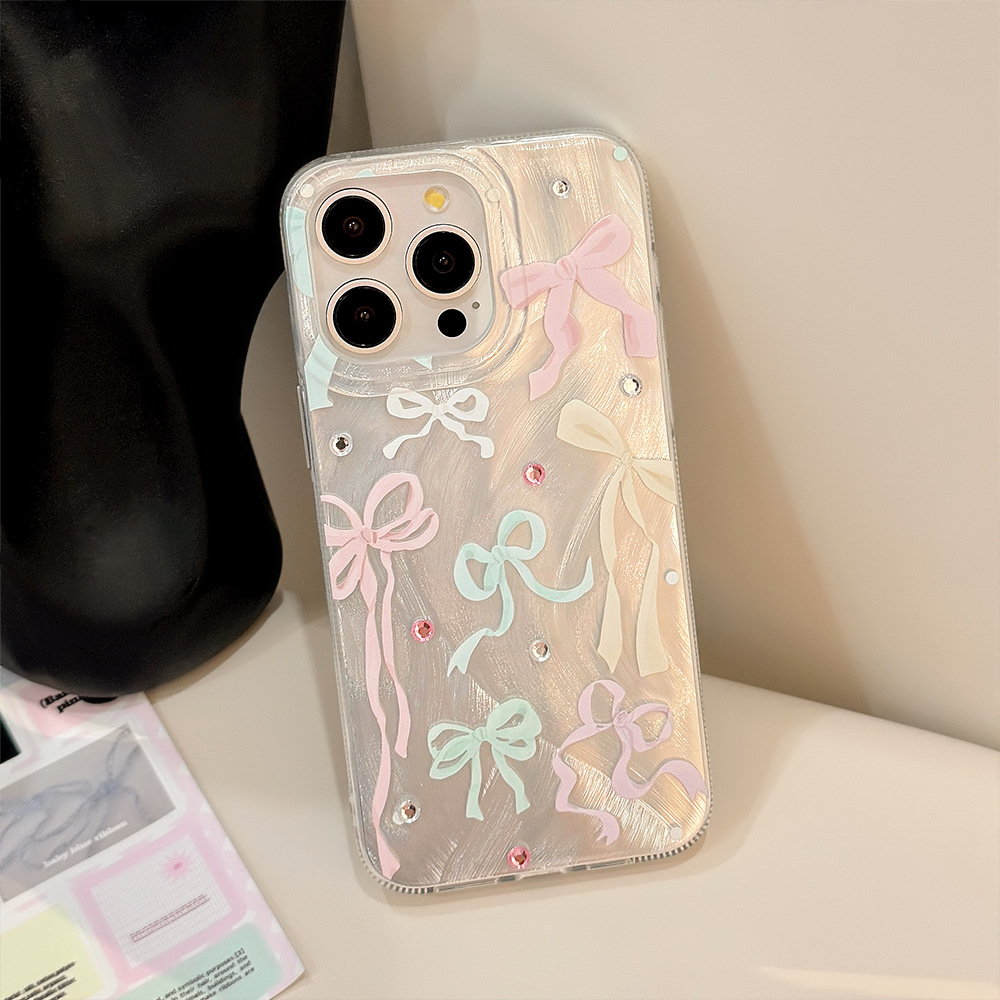 Korean Colorful Bowknot Diamon - Phone Cases Korea ulasan dan harga