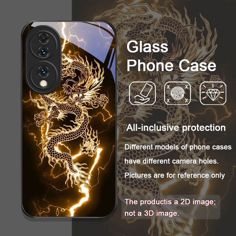Creative Dragon Pattern Temper - Phone Cases Honor ulasan dan harga