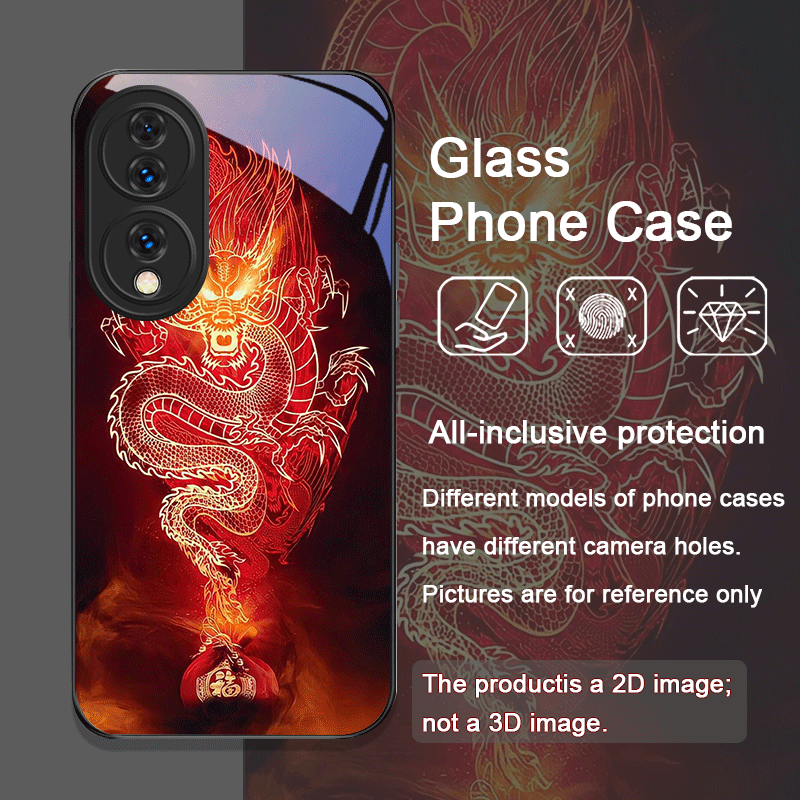 Creative Dragon Pattern Temper - Phone Cases Honor ulasan dan harga