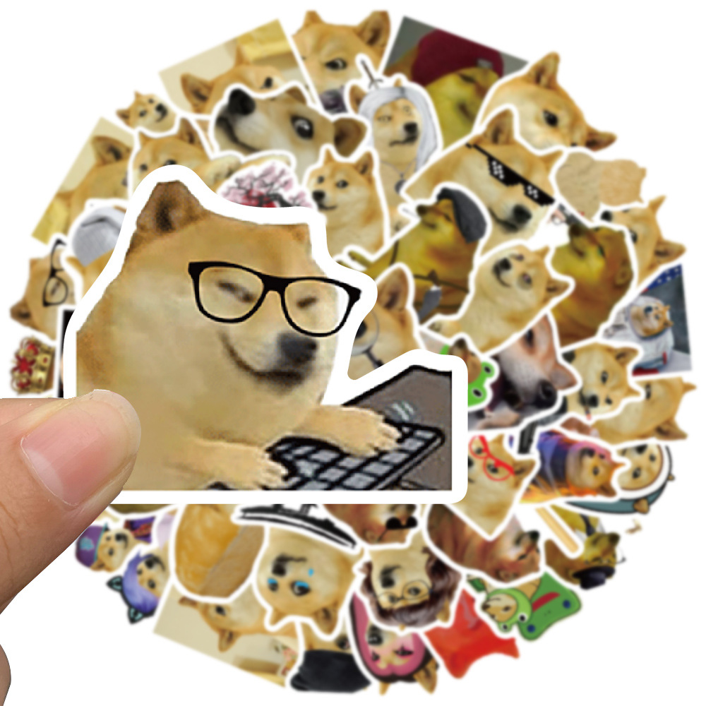 50Pcs Funny Doge MEME Stickers - Phone Cases Funny ulasan dan harga