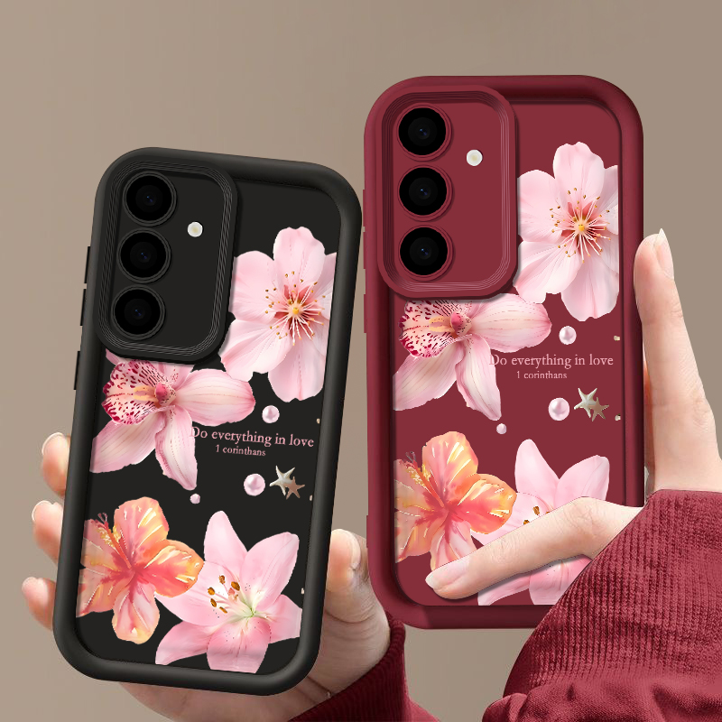 Pink Flowers Phone Case For Sa - Phone Cases Pink ulasan dan harga