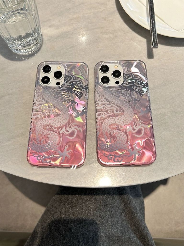 Pink Gradient Chinese Loong Pa - Phone Cases Pink ulasan dan harga