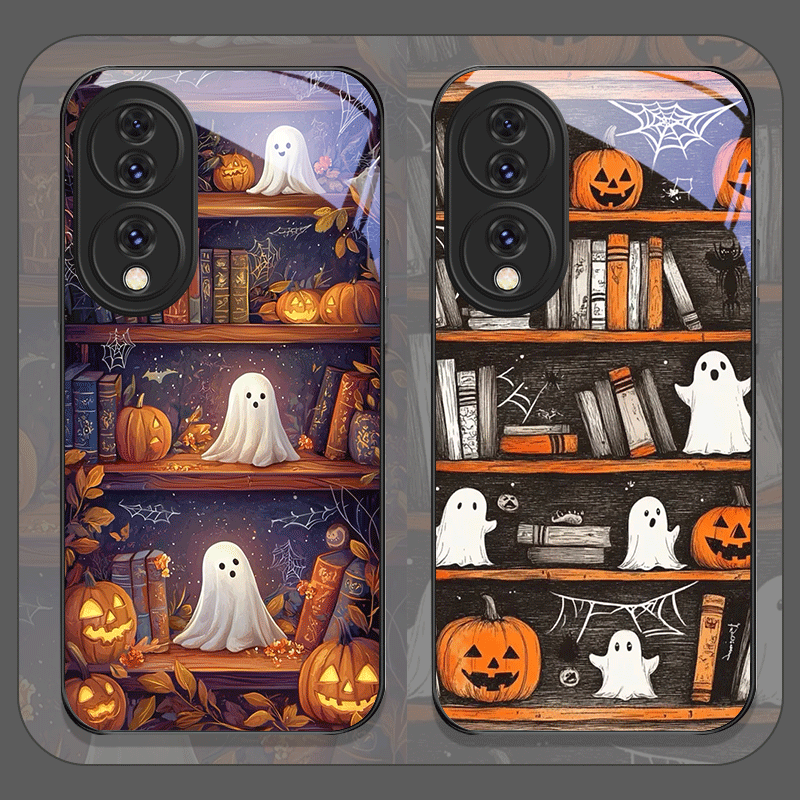 Halloween Pumpkin Ghost Booksh - Phone Cases Honor ulasan dan harga