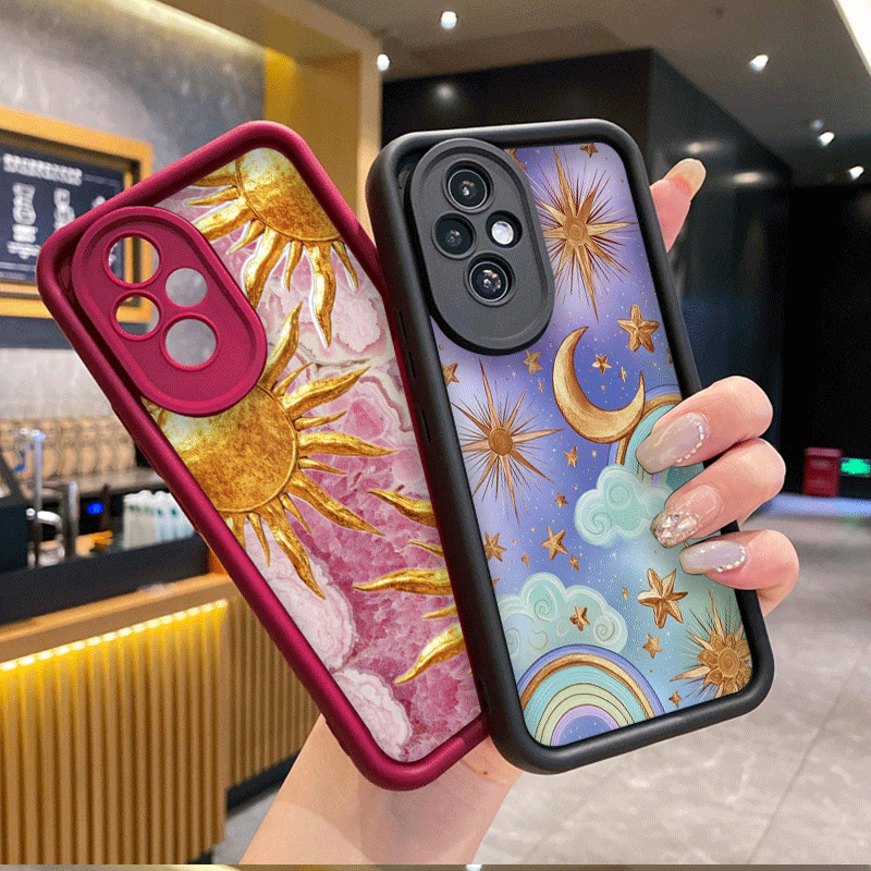 Vintage Golden Starry Sky Sun  - Phone Cases Honor ulasan dan harga
