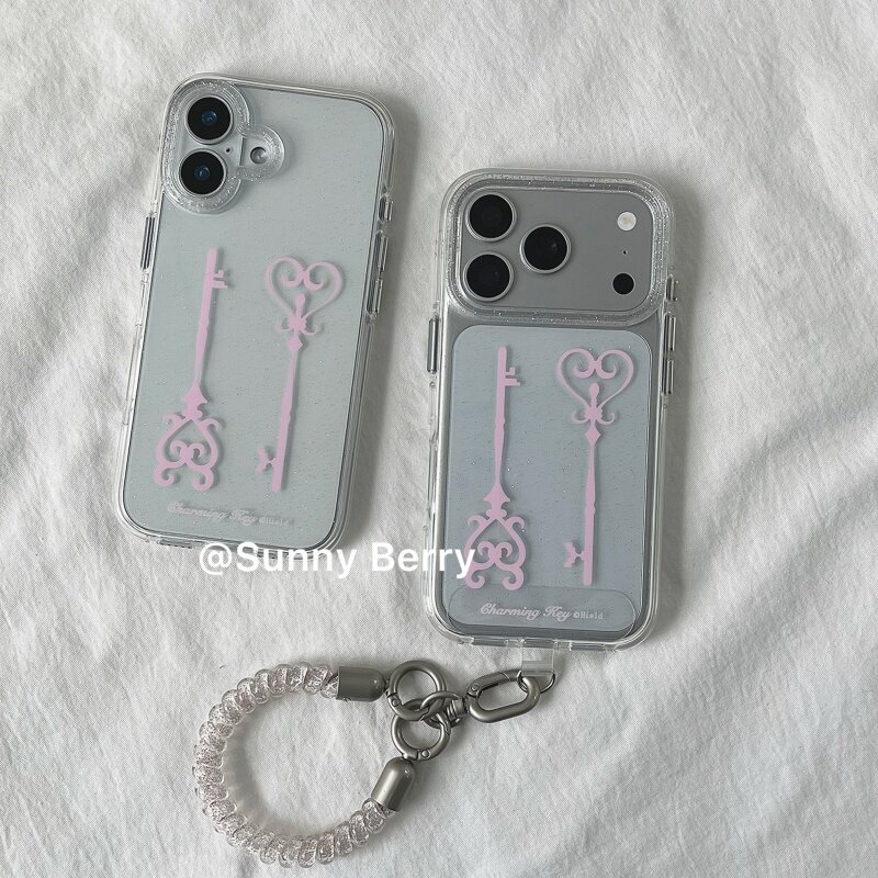 Korean Ins Y2K Pink Keys Shini - Phone Cases Korea ulasan dan harga
