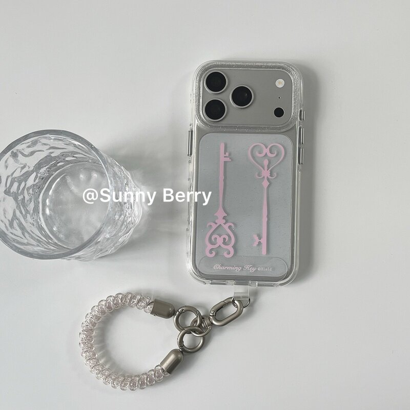 Korean Ins Y2K Pink Keys Shini - Phone Cases Korea ulasan dan harga