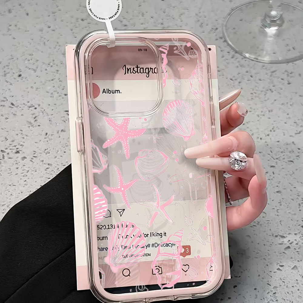 Summer Pink Seashell Clear Pho - Phone Cases Pink ulasan dan harga