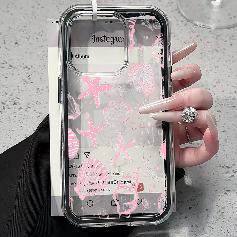 Summer Pink Seashell Clear Pho - Phone Cases Pink ulasan dan harga