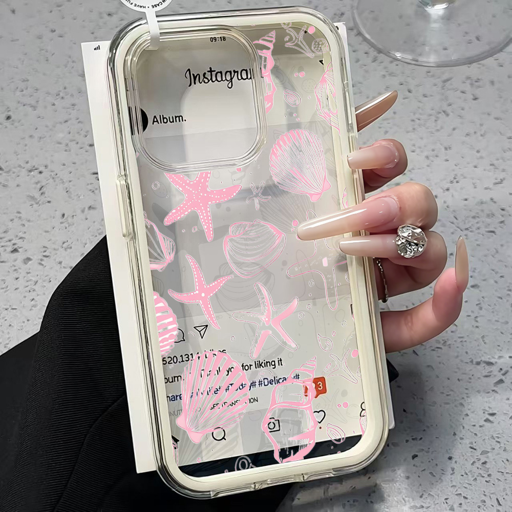 Summer Pink Seashell Clear Pho - Phone Cases Pink ulasan dan harga