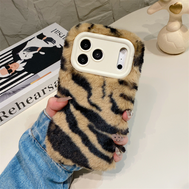 Luxury Zebra Pattern Fluffy Pl - Phone Cases Iphone 14 ulasan dan harga