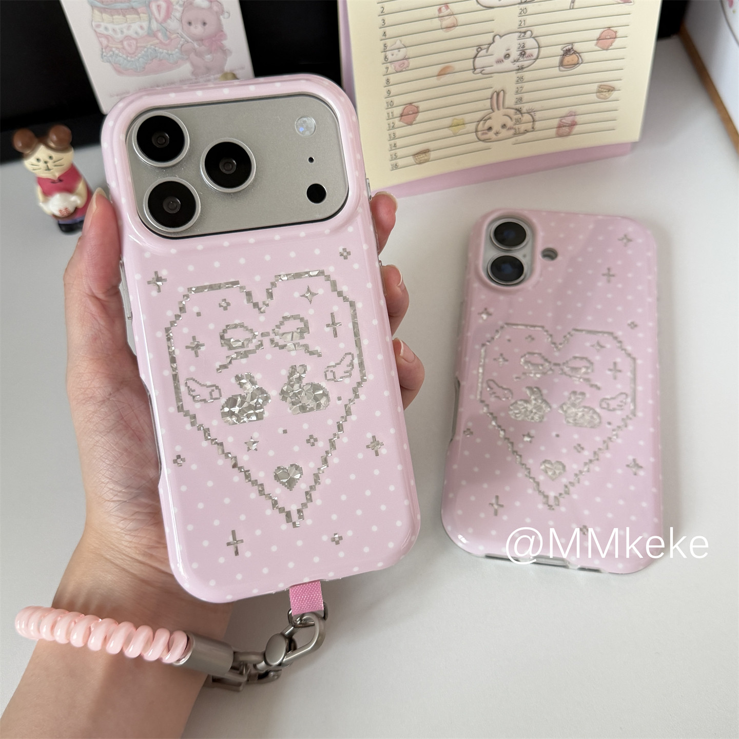Korean Ins Pink Sweet Girl Rab - Phone Cases Korea ulasan dan harga