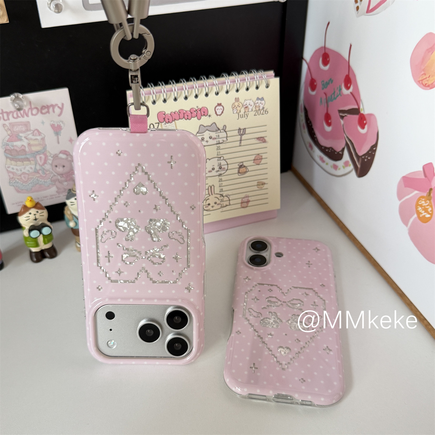 Korean Ins Pink Sweet Girl Rab - Phone Cases Korea ulasan dan harga