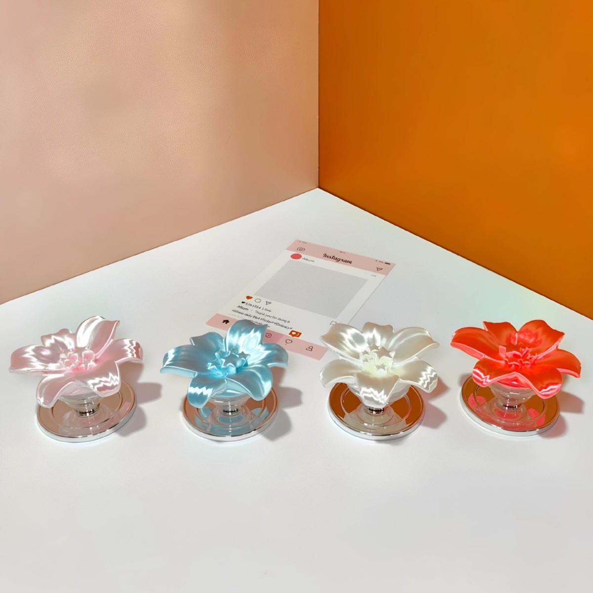 Glossy Pearl Lily Flower Magne - Phone Cases Girls ulasan dan harga