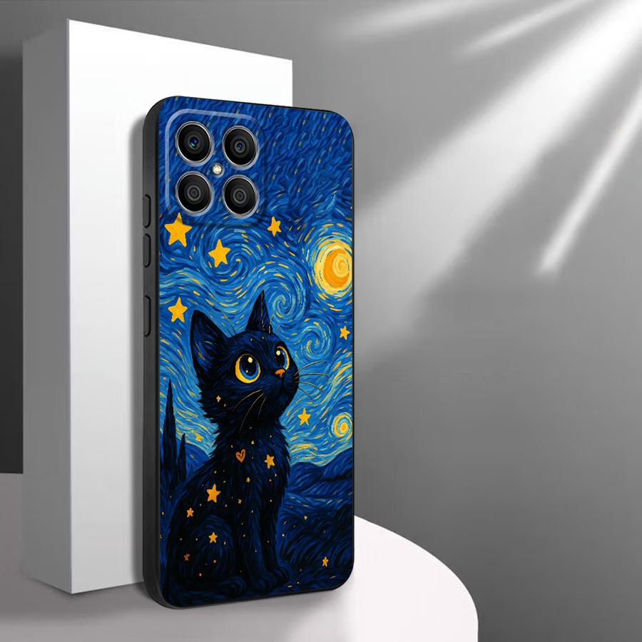 Van Gogh Starry Night Cat Case - Phone Cases Honor ulasan dan harga