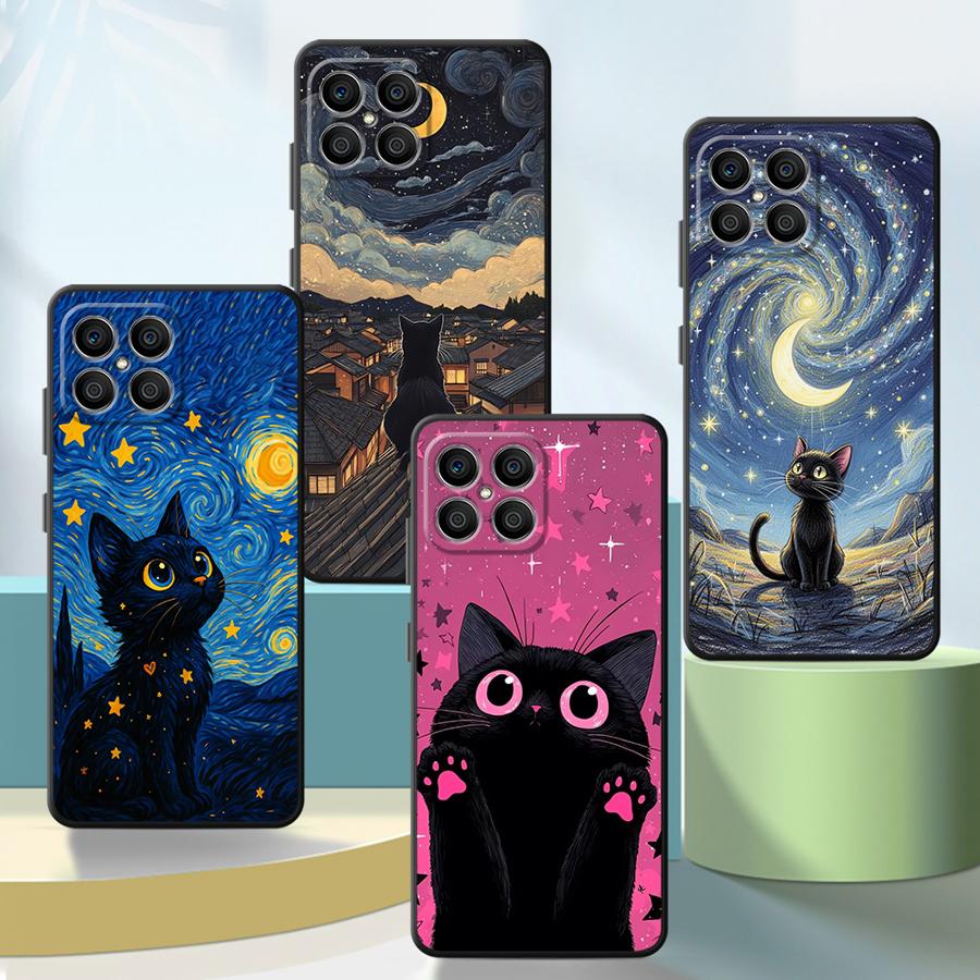 Van Gogh Starry Night Cat Case - Phone Cases Honor ulasan dan harga