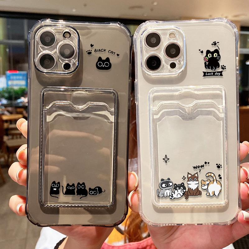 Cute Black Cat Phone Case For  - Phone Cases Holder ulasan dan harga