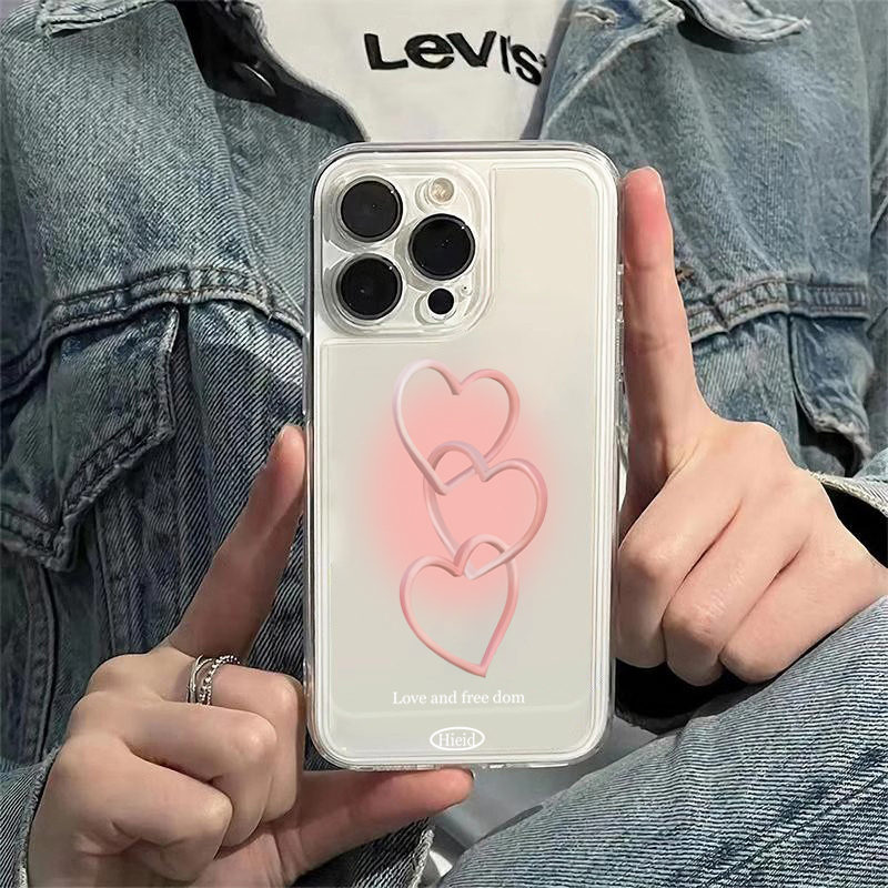Hand-Painted Pink Heart Soft P - Phone Cases Pink ulasan dan harga