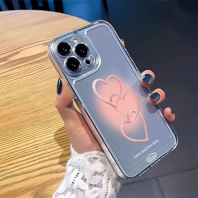 Hand-Painted Pink Heart Soft P - Phone Cases Pink ulasan dan harga