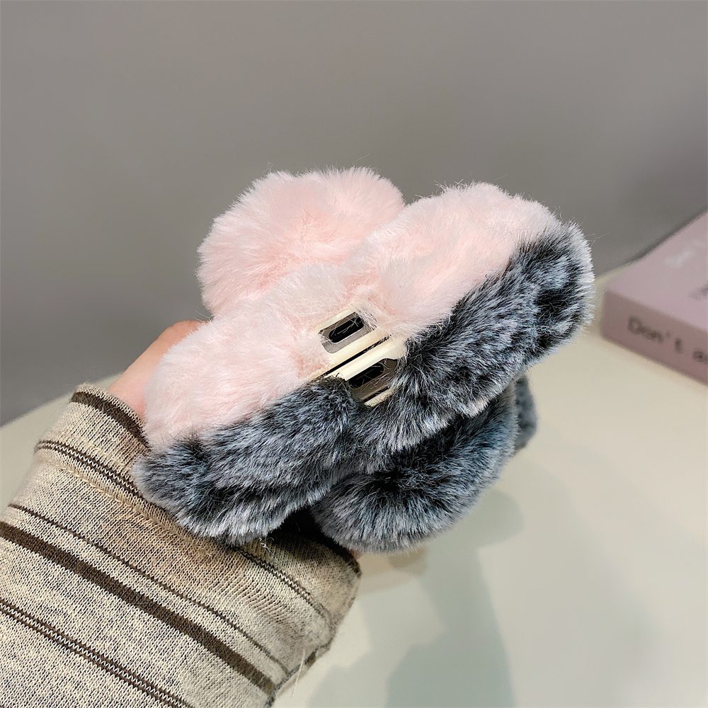 Cute Rabbit Ears Fluffy Stand  - Phone Cases Samsung S25 Ultra ulasan dan harga
