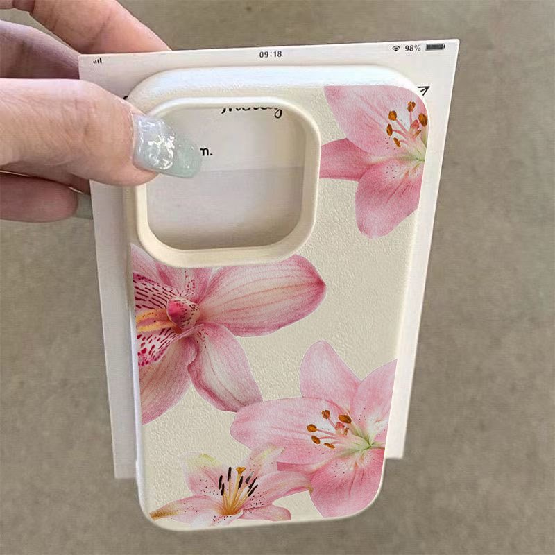 Pink Lily Lychee Texture Phone - Phone Cases Pink ulasan dan harga