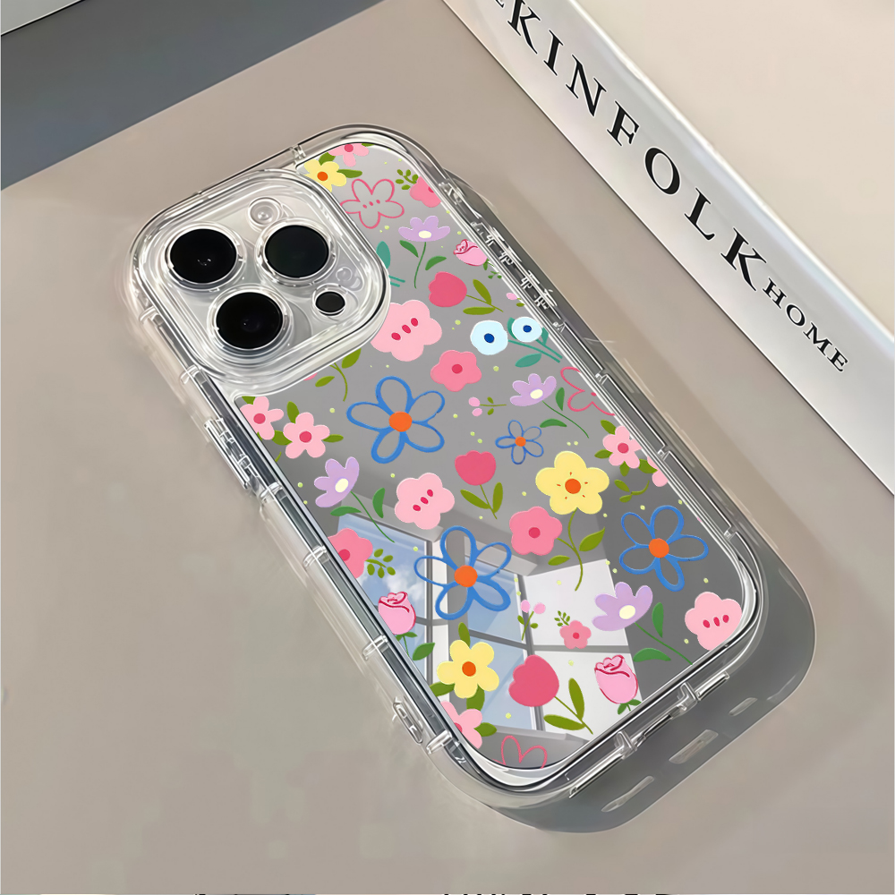Korean Ins Style Floral Silver - Phone Cases Korea ulasan dan harga